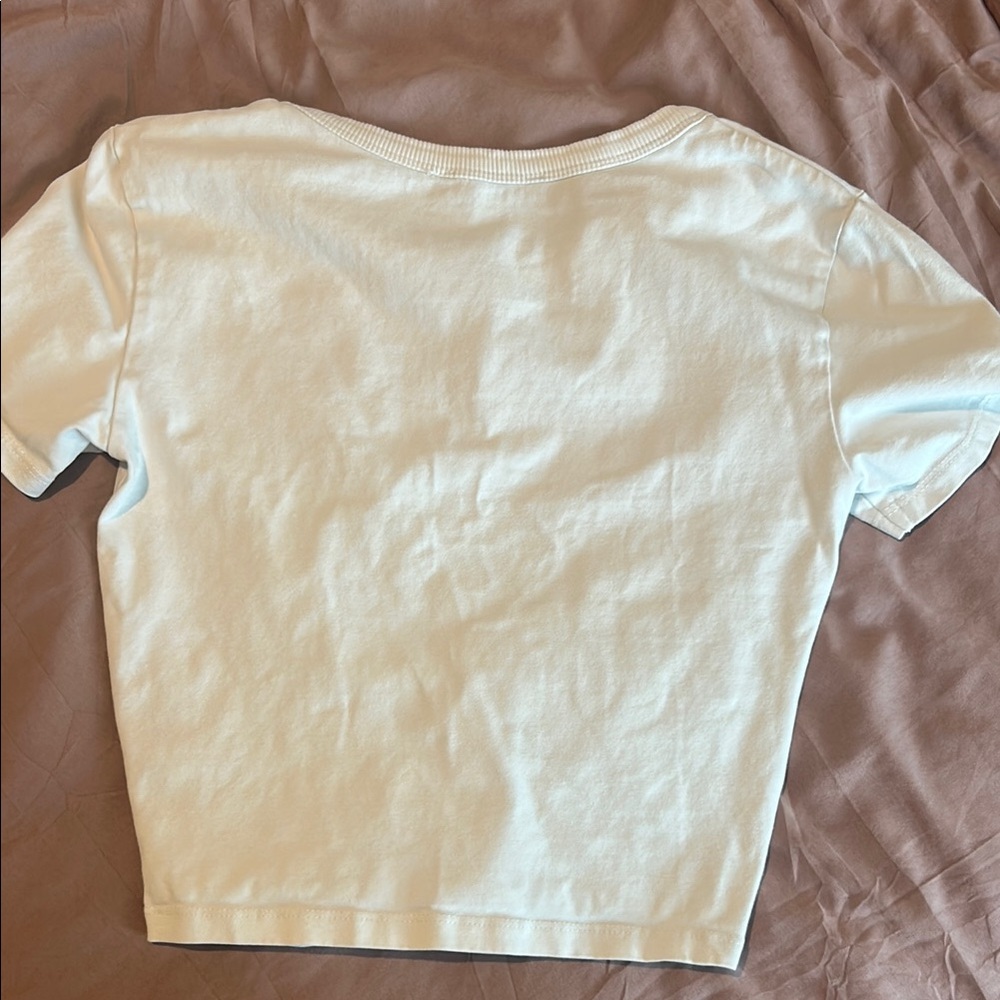 Zara White Ruched T-Shirt - Picture 3 of 5